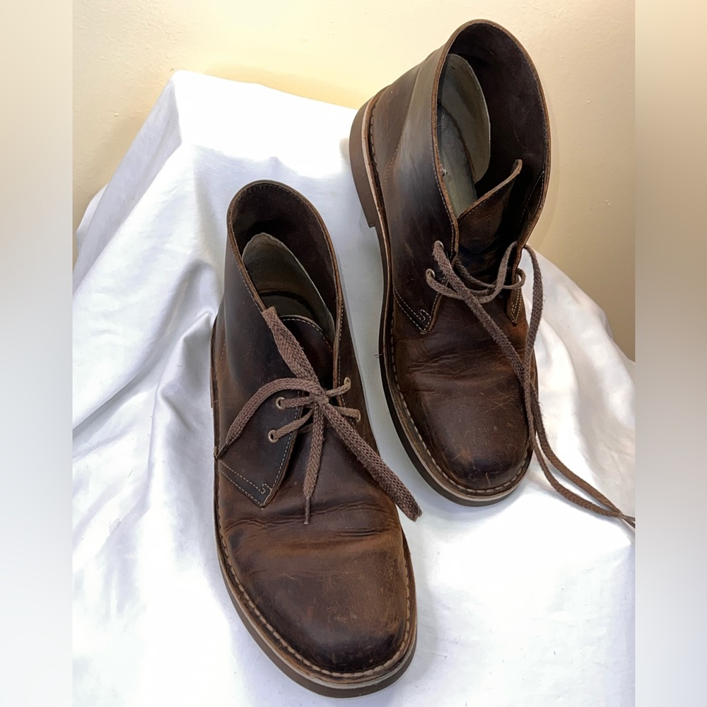 CLARKS Men LEATHER BOOTS 10.5 - Picture 2 of 7
